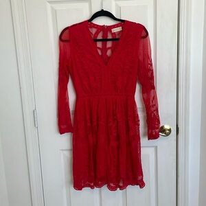 Red Lace Altar’d State Dress